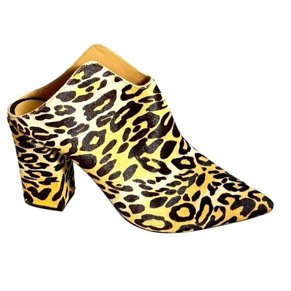 Joe’s Leopard Print Block Heel Mules Women’s Size 7 - Picture 1 of 8
